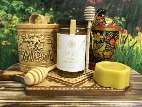 Мёд Майский в баночке с ложкой для мёда 500 г