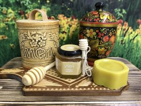 Мёд Лесной шестигранник с ложкой веретено 150 г